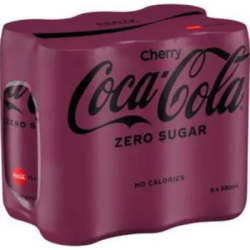 Coca-Cola Cherry Zero 33cl (pack de 6)