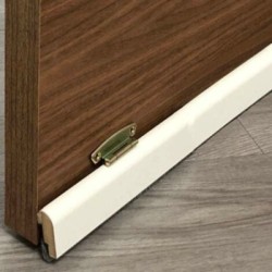 BURLETE BAJO PUERTA BURCASA TORNILLOS CEPILLO BASCULANTE MADERA BLANCO 087CM 127840