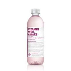 GOOD4YOU Vitamin Well Awake Bebida refrescante con vitaminas y minerales Sabor Frambuesa Botella 50 cl