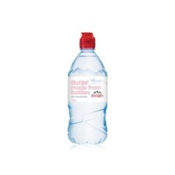 Evian Agua mineral natural 750 ml - Gorra deportiva (12 x 75 cl)