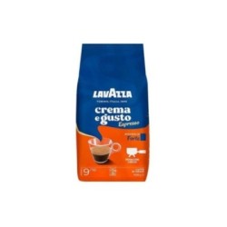 Lavazza, Crema e Gusto Classico, Café en Grano Natural, Ideal para la Máquina de Café Espresso, con Notas Aromáticas de Especias, Arábica y Robusta, Intensidad 7, Tueste Oscuro, 1 kg