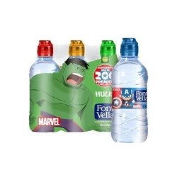 Font Vella, Agua Mineral con tapón infantil - Pack 6 x 33cl